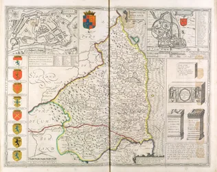 Karte von Northumberland, aus „The Theatre of the Empire of Great Britaine“, 1611-12